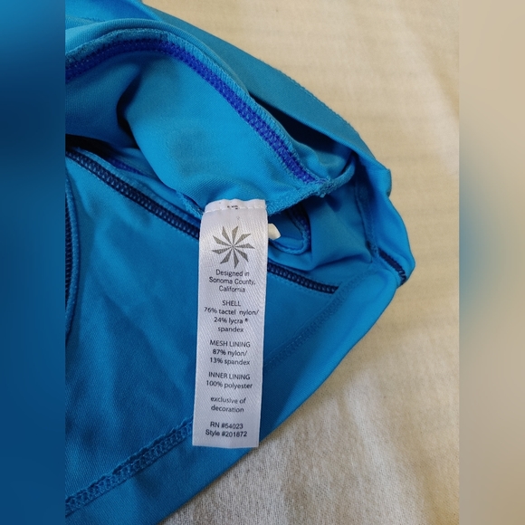 ATHLETA Blue Fitness Running Tank Top Size Small - Picture 3 of 8